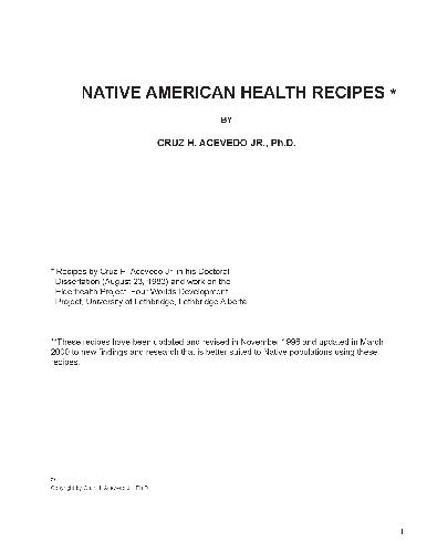 Native American Health Recipes
