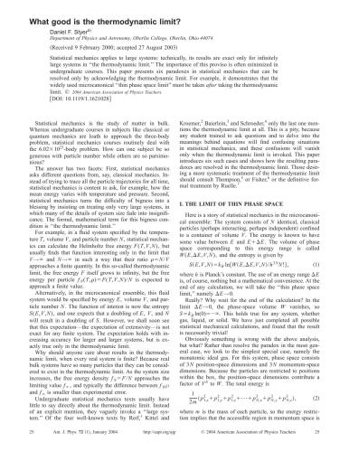 What good is the thermodynamic limit?