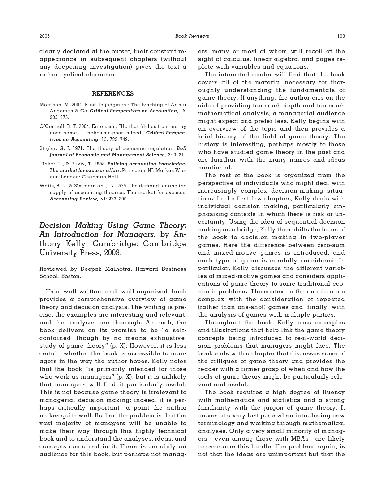 Decision Making Using Game Theory- An Introduction For Management