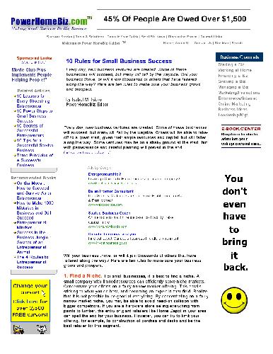 10 Rules For Success In Small Business And Entrepreneurship