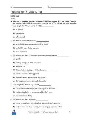 Market leader. Intermediate. Tests