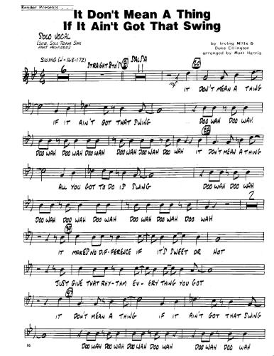 It Don't mean a thing (Parts & Score)