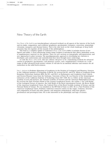 New theory of the Earth