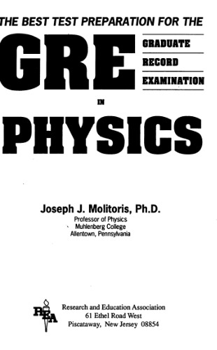 The GRE physics test preparation