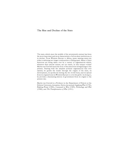 The rise and decline of the state