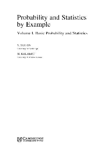 Probability and Statistics by Example - Basic Probability and Statistics