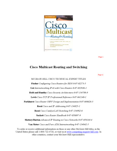 Cisco Multicast Routing And Switching