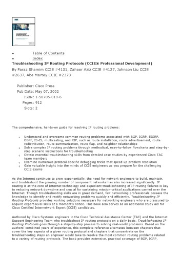 Troubleshooting IP routing protocols