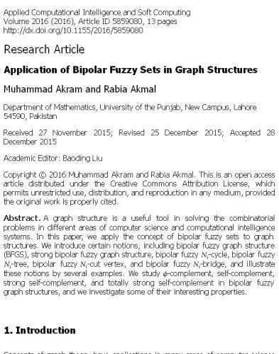 Application of Bipolar Fuzzy Sets in Graph Structures