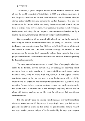 Internet Текст с переводом