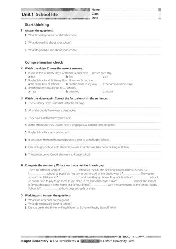 Insight Elementary. Teacher's Resource Disk