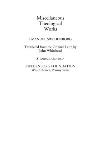 Miscellaneous Theological Works. Standard Edition