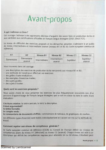 Production écrite. Niveaux B1-B2