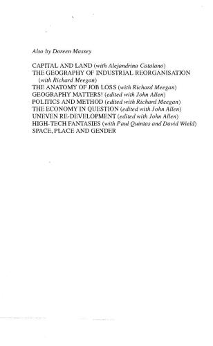 Spatial divisions of labor: Social structures and the Geography of Production