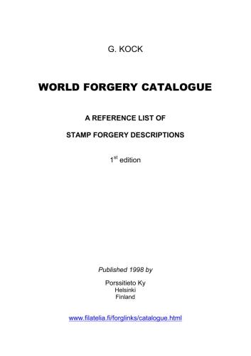 World Forgery Catalogue