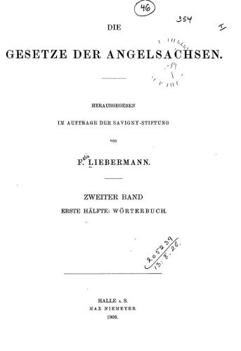 Die Gesetze der Angelsachsen