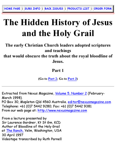 Bloodline of the Holy Grail: The Hidden Lineage of Jesus Revealed