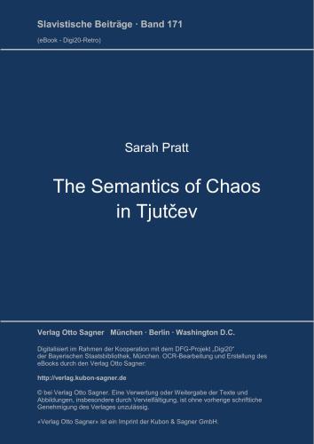 The Semantics of Chaos in Tjutčev