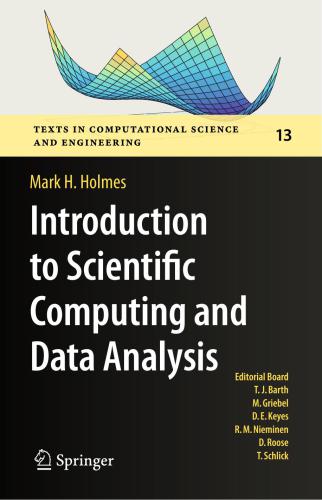 Introduction to Scientific Computing and Data Analysis