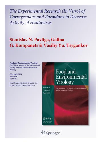 The experimental research (in vitro) of carrageenans and fucoidans to decrease activity of hantavirus