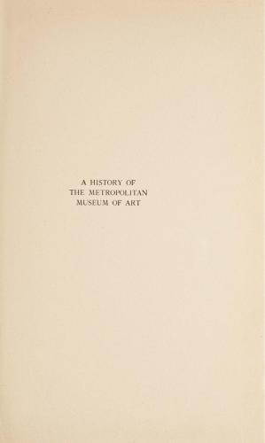 A History of The Metropolitan Museum of Art