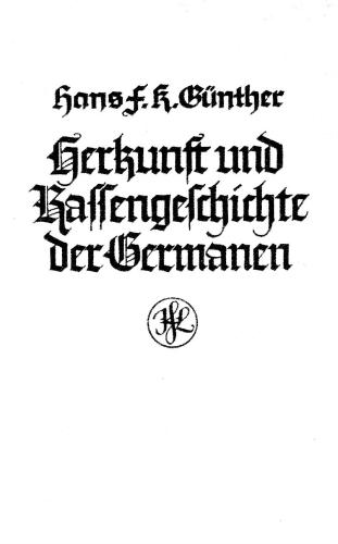 Herkunft und Rassengeschichte der Germanen