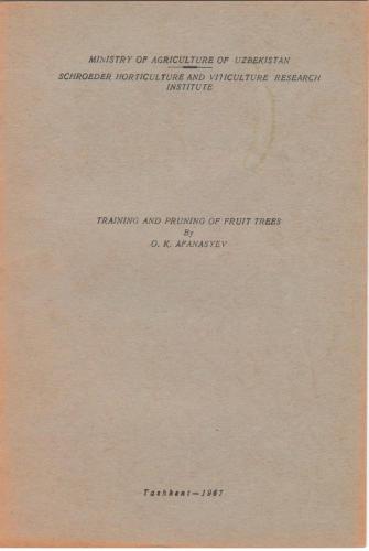 Training and pruning of fruit trees