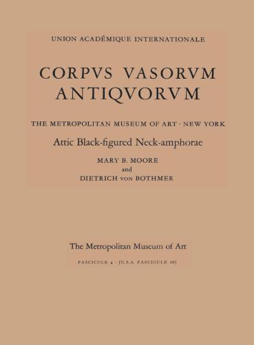 Attic Black-Figured Neck-Amphorae, Corpus Vasorum Antiquorum, Fascicule 4