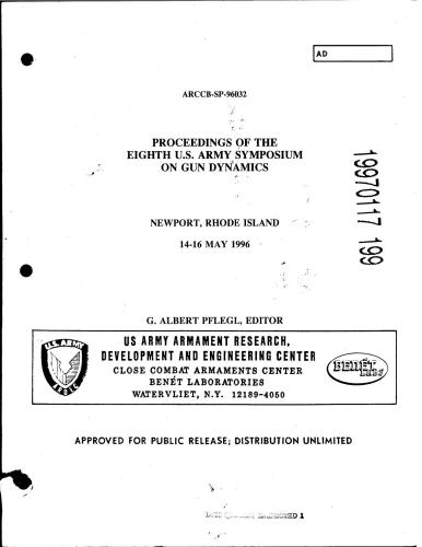 Proceedings of the eighth U.S. Army symposium on gun dynamics