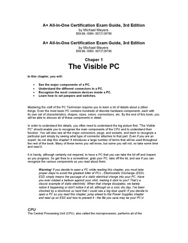 All-in-one A+ certification exam guide