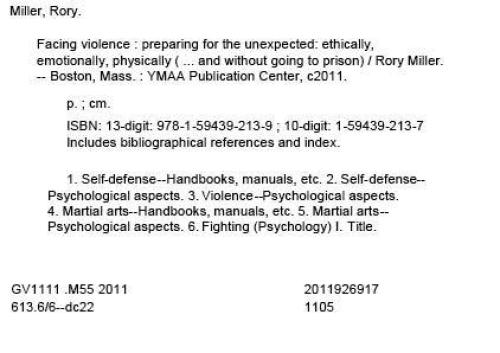 Facing Violence: preparing for the unexpected ethicaly, emothionaly, physically (...and without going to prison)