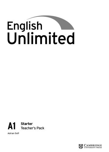 English Unlimited. Starter A1 Teacher's book