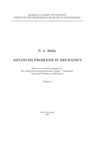 Advanced Problems in Mechanics. Volume 2