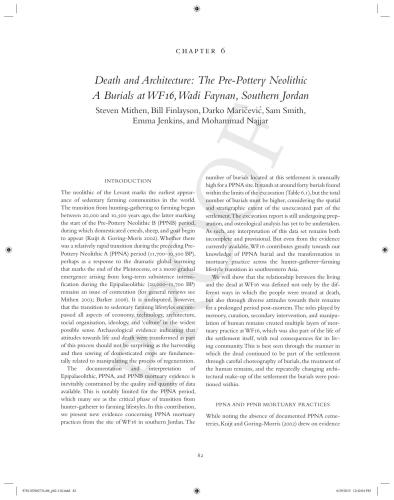 Death and Architecture: The Pre-Pottery Neolithic A Burials at WF16, Wadi Faynan, Southern Jordan