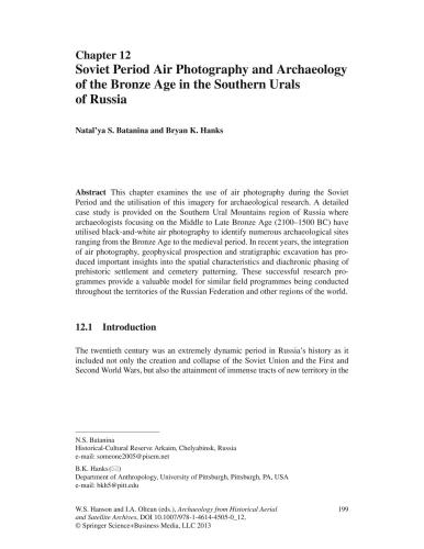 Soviet Period Air Photography and Archaeology of the Bronze Age in the Southern Urals of Russia