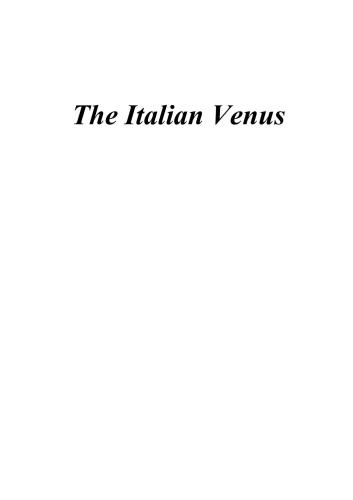 Topical Catalogues of the Iconography of Venus from the Middle Ages to Modern Times. V. 1.1. The Italian Venus