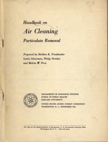 Handbook on Air Cleaning Particulate Removal