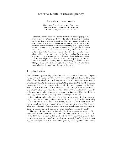 On The Limits of Steganography