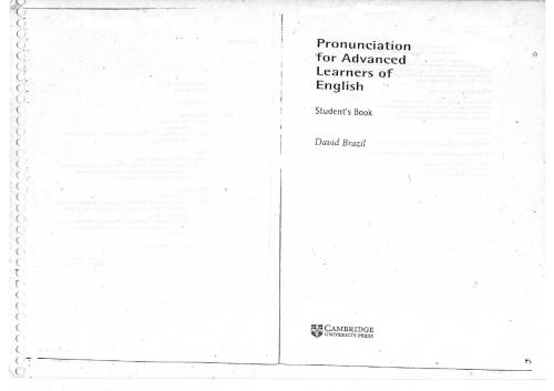 Pronunciation for Advanced Learners of English Student's book