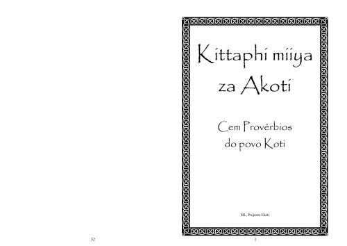 Kíttaphí mííya za Akotí: Cem Provérbíos do povo Kotí