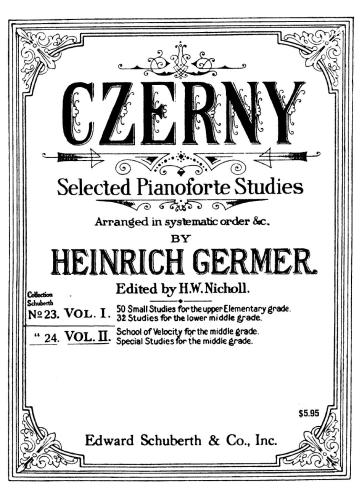 Czerny Selected Pianoforte Studies