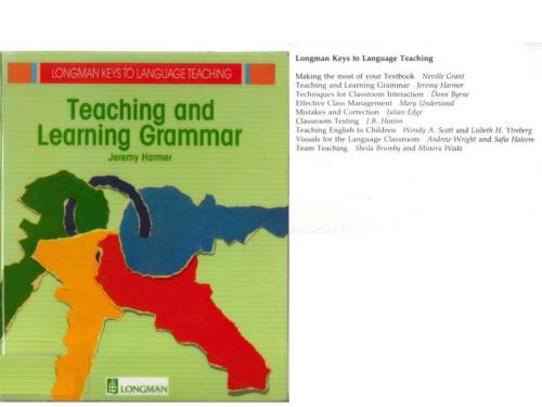 Teaching and Learning Grammar