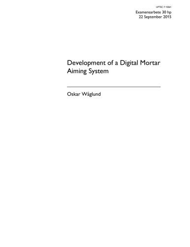 Development of a Digital Mortar Aiming System