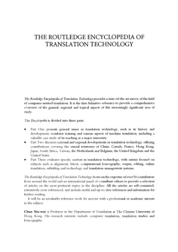 Routledge Encyclopedia of Translation Technology