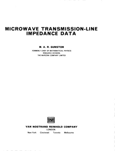 Microwave Transmission Line Impedance Data
