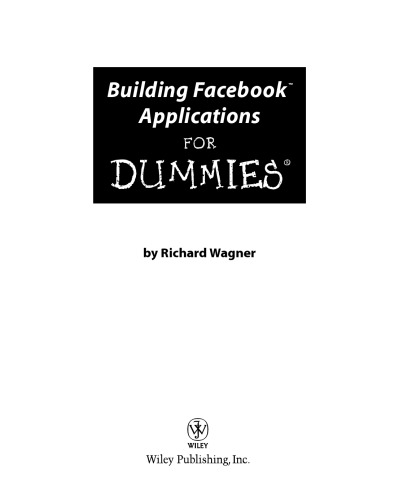 Building Facebook Applications for Dummies