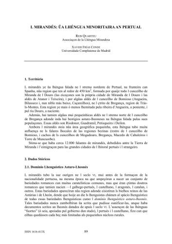Quarteu Reis, Frías Conde Xavier. L mirandés: ũa lhéngua minoritaira an Pertual