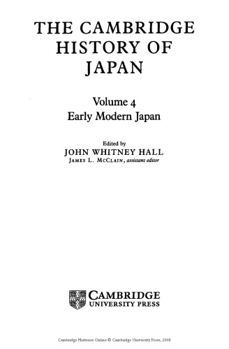 The Cambridge history of Japan