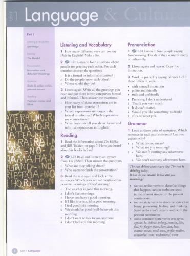 Global. Intermediate coursebook. Unit 1: Language and Culture