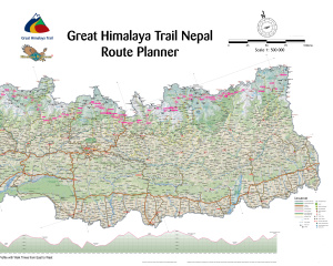 Nepal trekking map collection